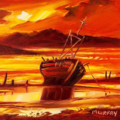 Ettrick Wreck at Sunset by Raymond Murray (A013)