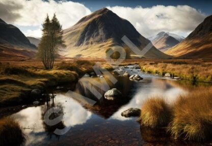 Glencoe (1) A Giclee Print of a picture of the stunningly beautiful Glencoe.
